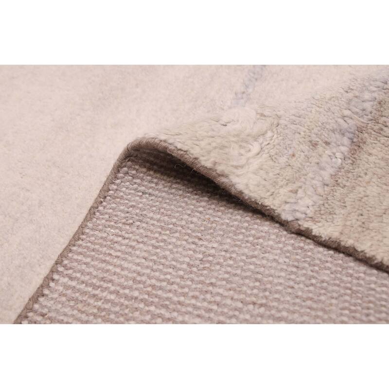 ECARPETGALLERY Hand-knotted Looma Light Grey Wool Rug - 7'11 x 9'11