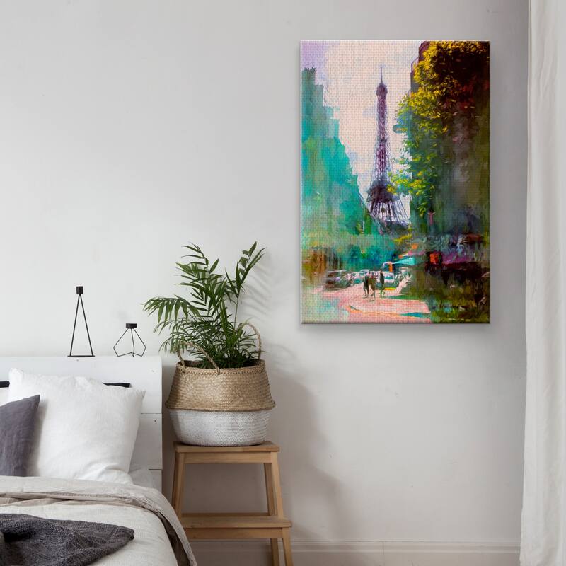 Paris Street by John Rivera Canvas Art Print