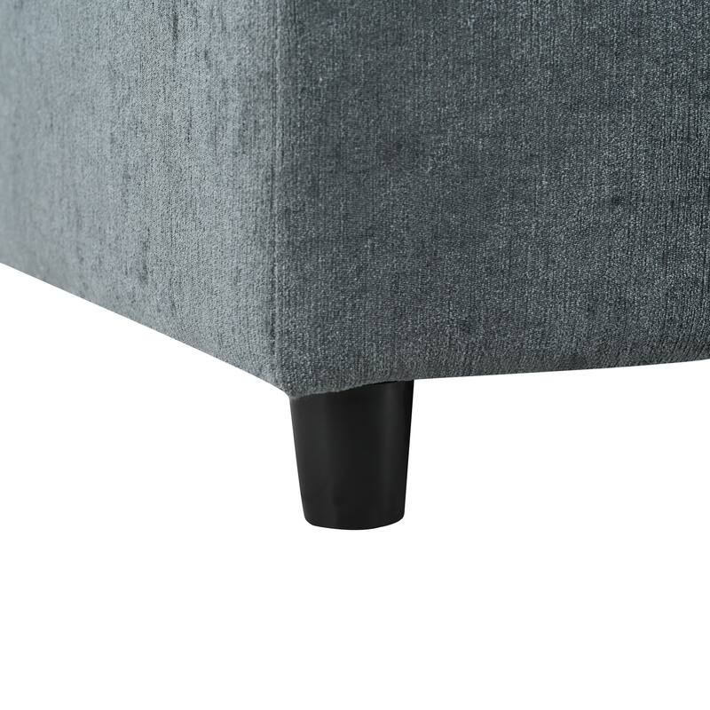 Oversized Modular Sectional Sofa, 7 Seater Corner Sofa, L-Shape Sofa Set with Movable Ottoman, Plush Chenille Fabric Large Sofa