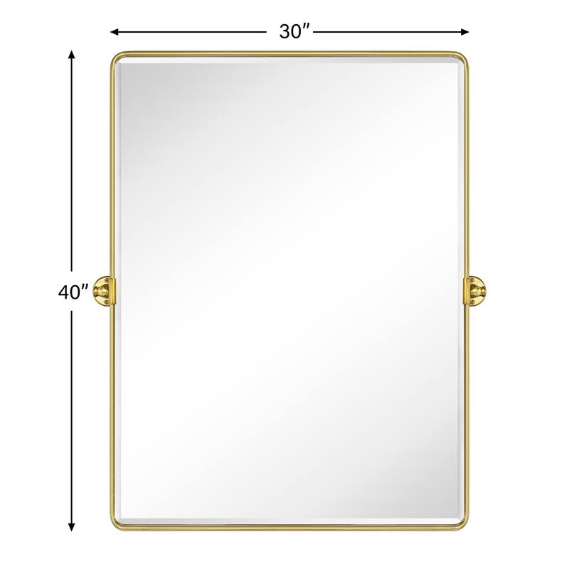 TEHOME Woodvale Rectangle Vertical Metal Wall Mirrors