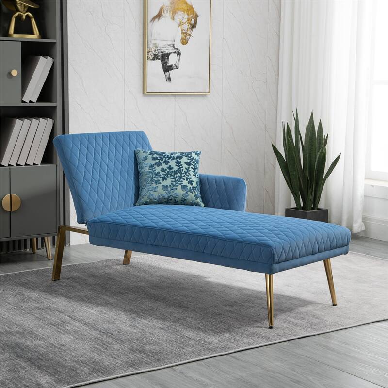COOLMORE Velvet Sofa Loveseat Sofa with metal feet