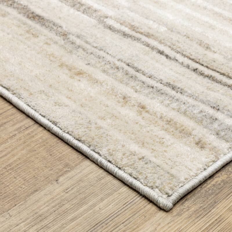 Style Haven Owen Contemporary Layered Stripes Area Rug