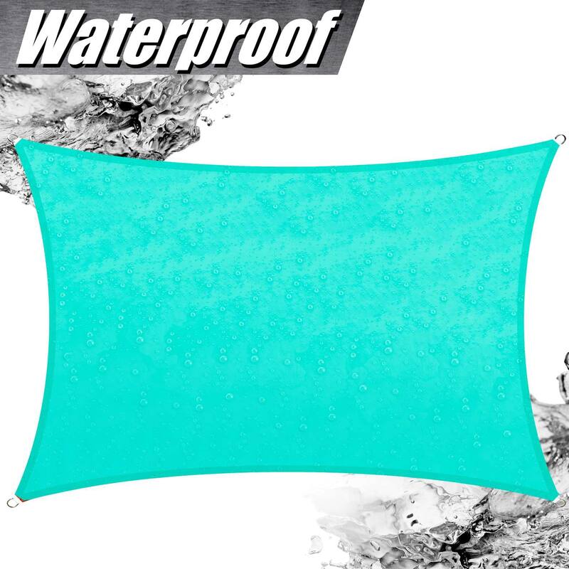 ColourTreeUSA Rectangle Waterproof Sun Shade Sail HDPE Mesh Fabric Screen Canopy UV Block 220 GSM