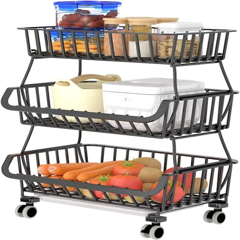 5Tier Kitchen Organizers and Storage Cart on Wheels