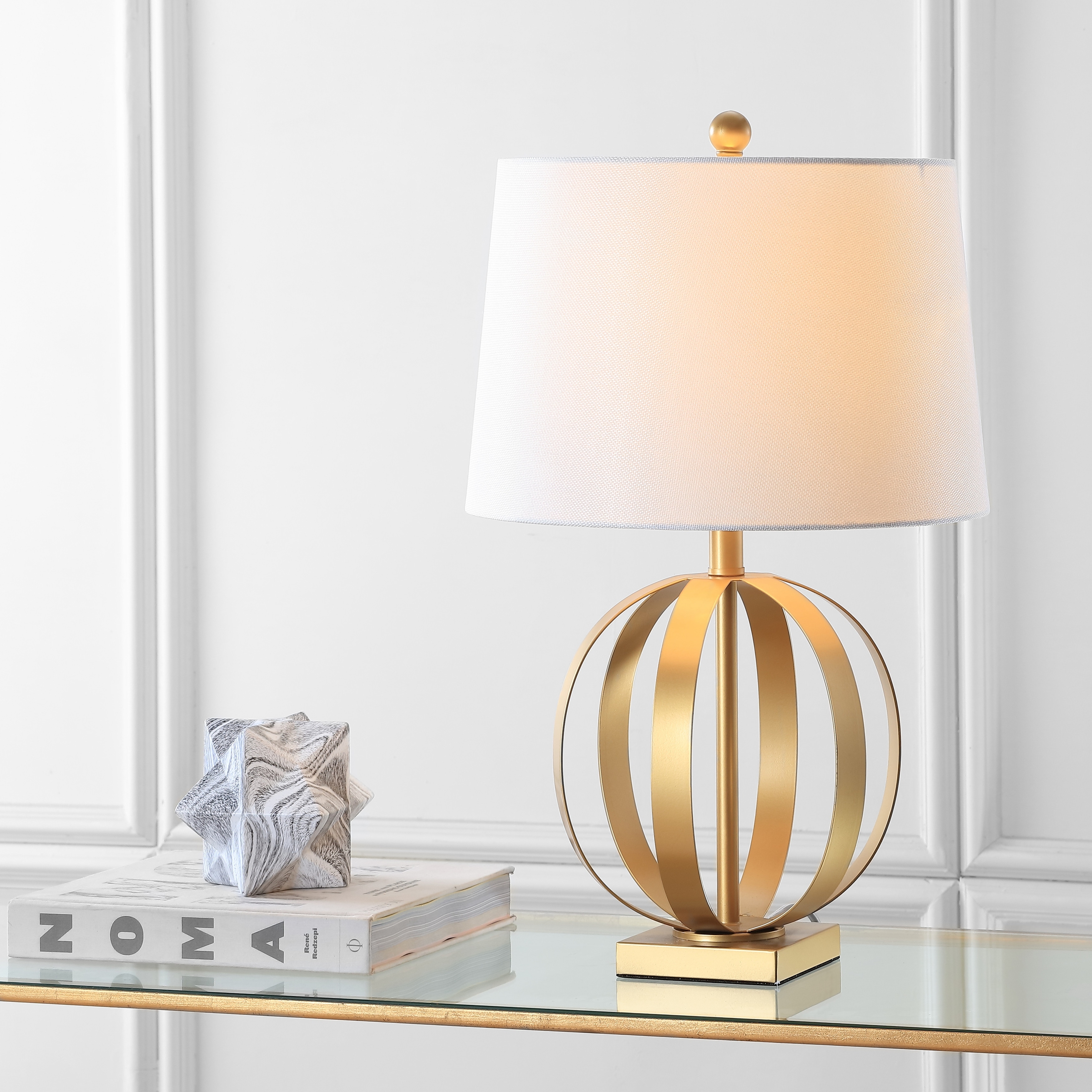 Details about   Safavieh Lighting Collection Alexis Gold Bead 19-Inch Table Lamp 