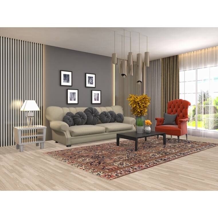 Garden Design Bakhtiari Persian Vintage Rug Hand-Knotted Wool Carpet - 5'3" x 9'9"