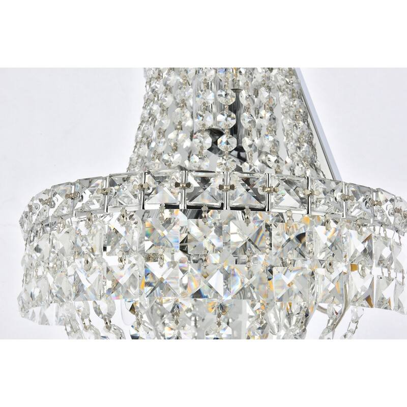 Somette Lavaux Royal Cut Crystal and Chrome 3-light Wall Sconce
