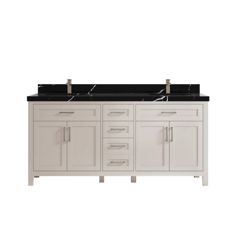 Willow Collections 72 in. W x 22 in. D Cambridge Double Sink Bathroom Vanity with Countertop