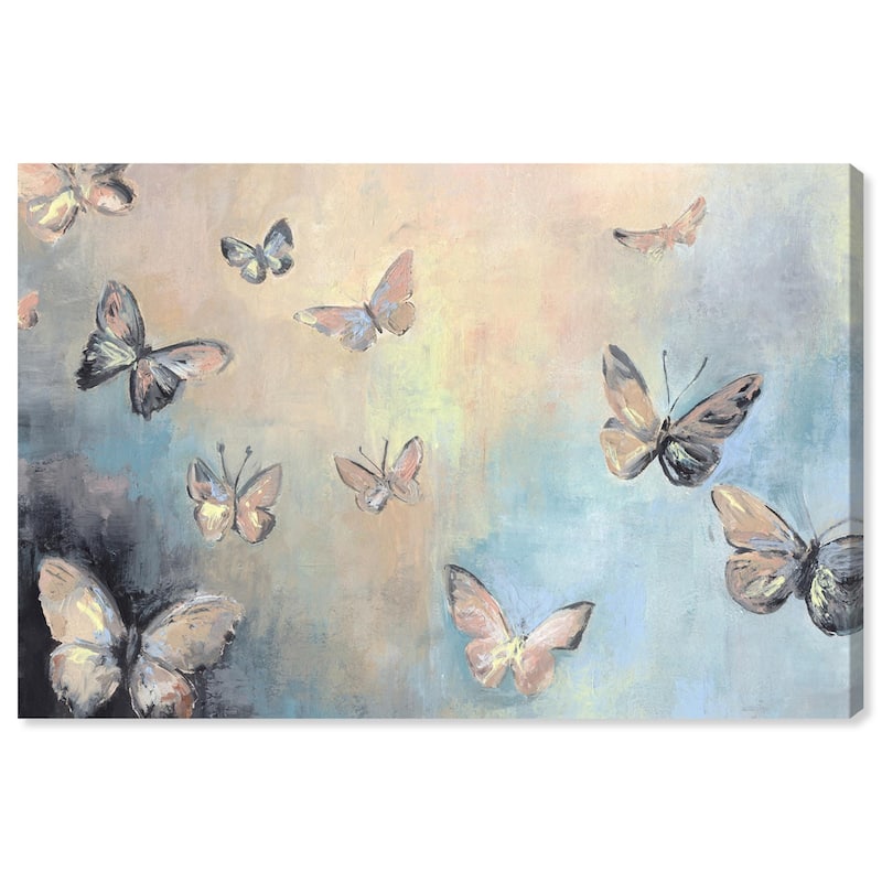 Textured Butterflies I Canvas by Art Remedy, Gallery Wrapped - 24" x 16"