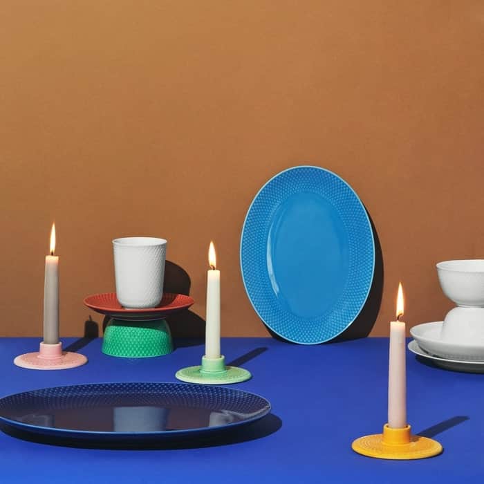 Lyngby Porcelæn Rhombe Color Oval Serving Dish, W: 11.2"