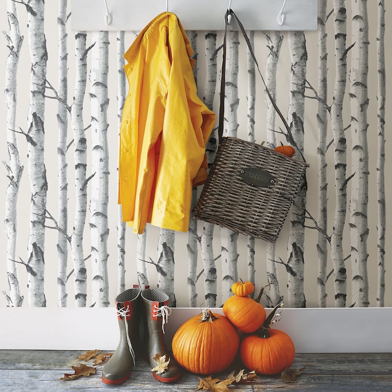 NuWallpaper Birch Tree Peel & Stick Wallpaper - 216in x 20.5in x 0.025in