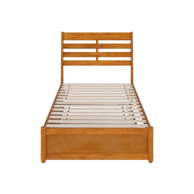 Emelie Platform Bed with Panel Footboard and Twin Trundle