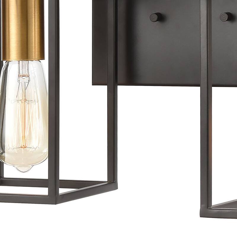 Elk Home Cloe Matte Black Metal 2 Light Vanity Light