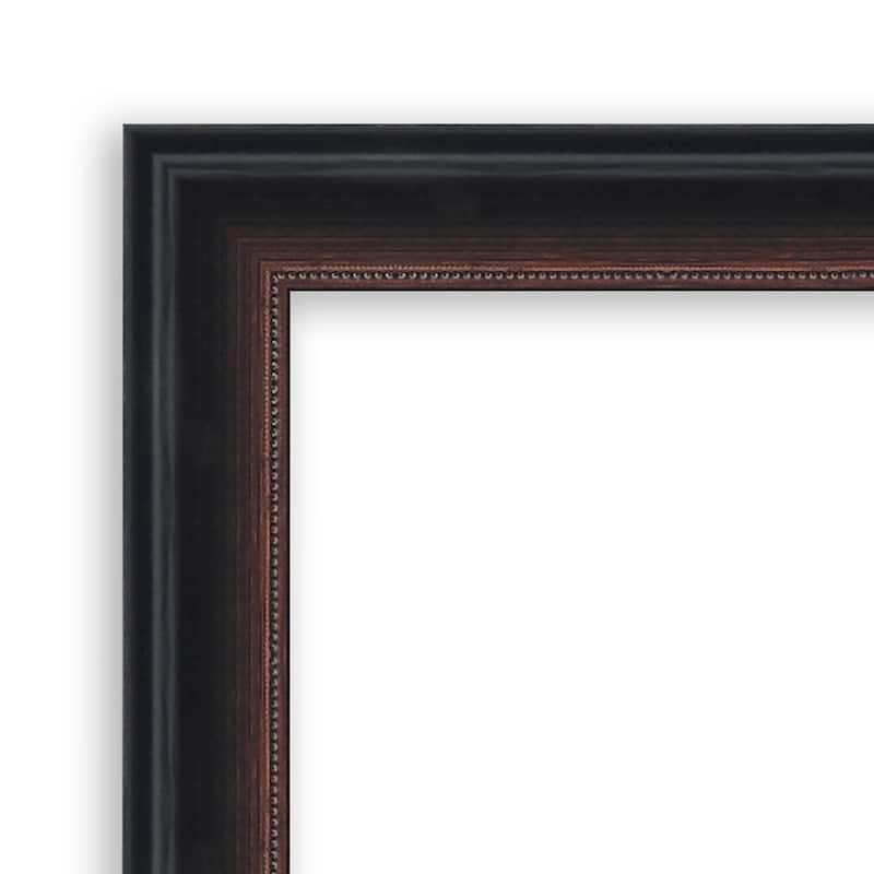 Salon Scoop Non-Beveled Wood Framed Full-Length On the Door Mirror - Glass Size 14x48