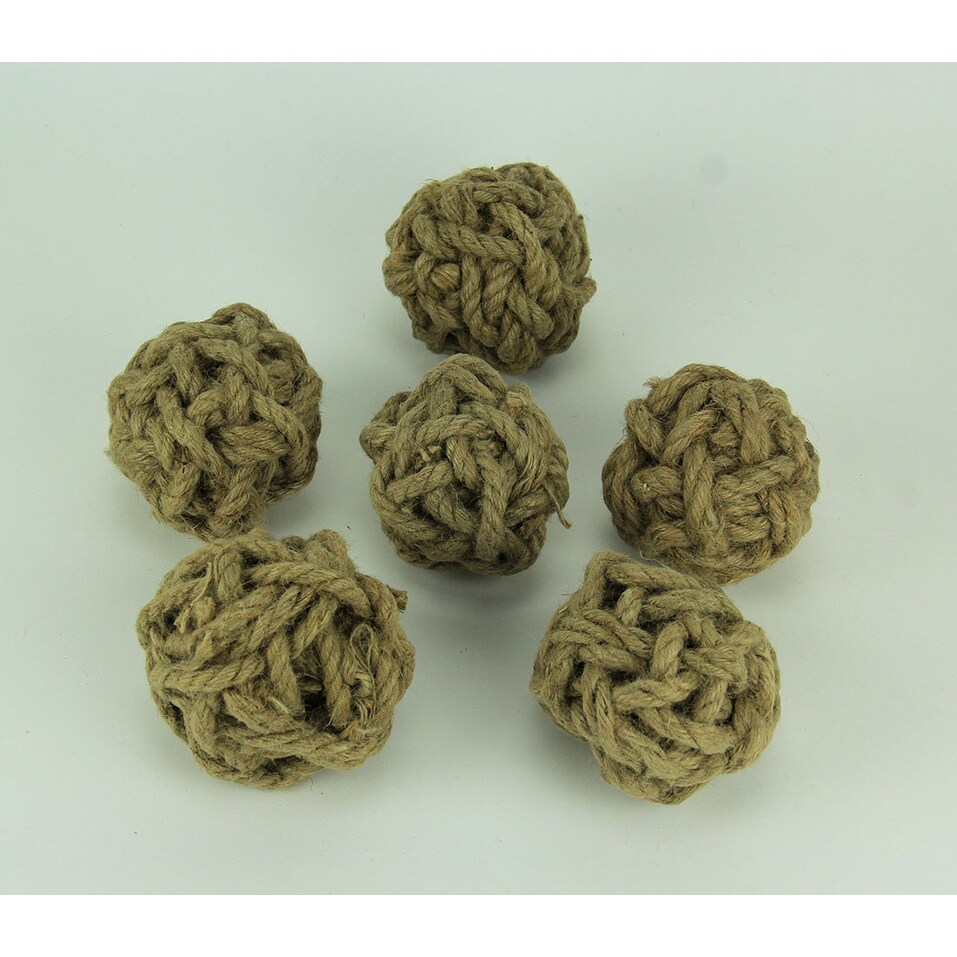 Shop 4 Inch Diameter Cole Twine Decorative Rope Balls Set Of 6 4