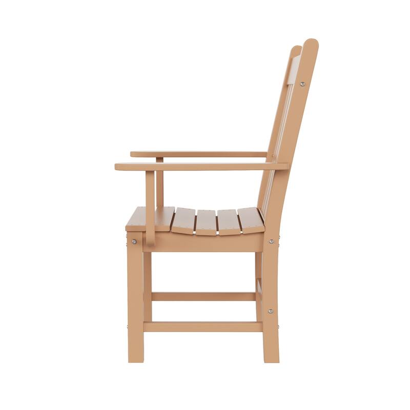Laguna Hdpe All Weather Outdoor Patio Dining Chair With Arms