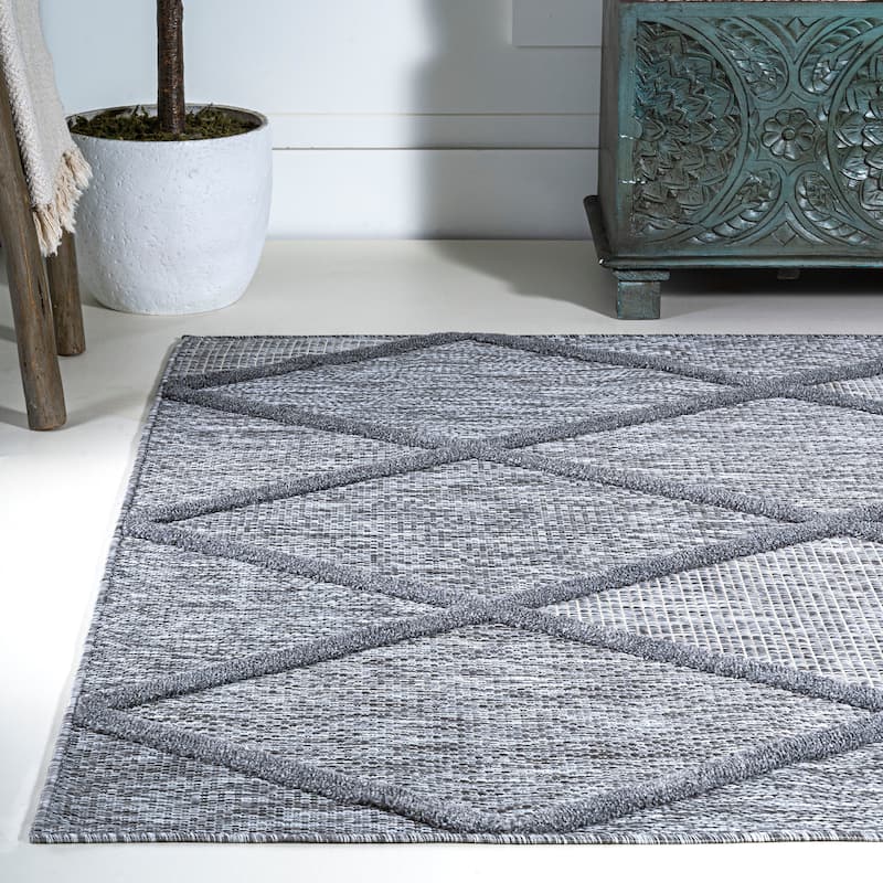 JONATHAN Y Talaia Diamond Trellis Indoor/Outdoor Area Rug