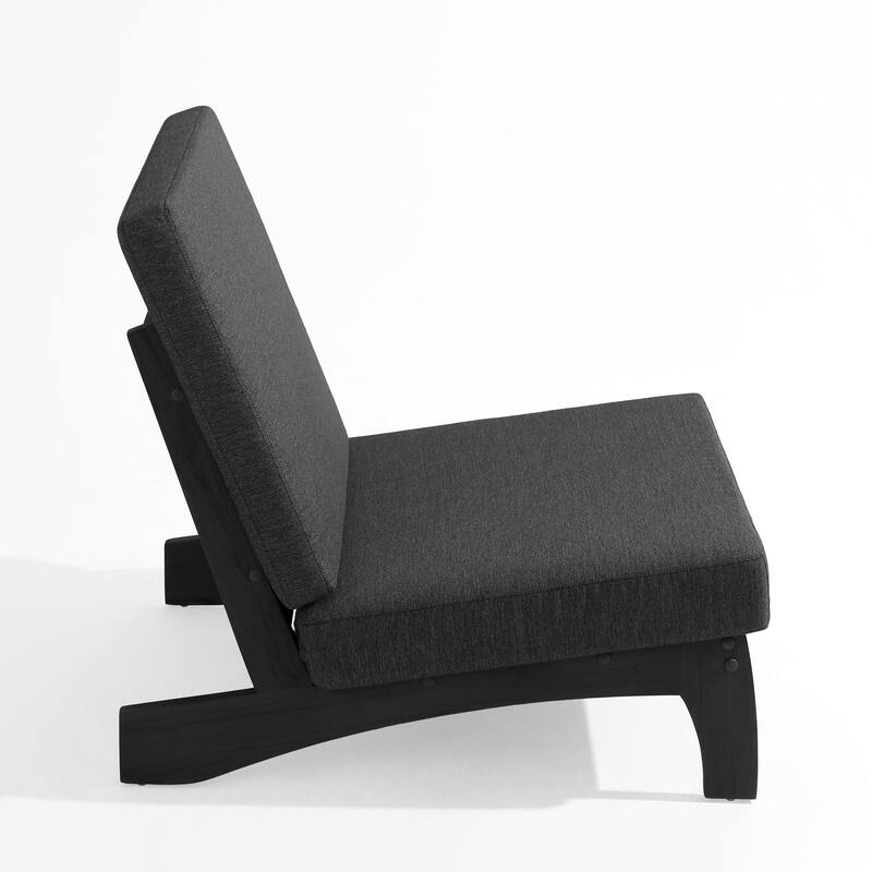 4 Set Outdoor Patio Teak Wood Club Chairs Loveseat with Coffee Table