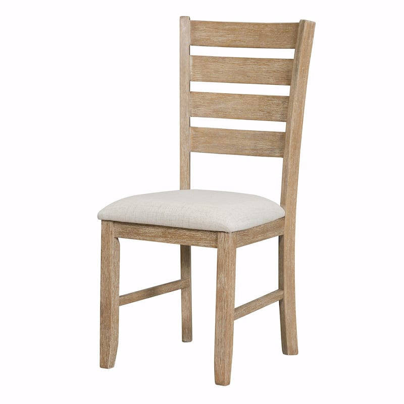 Rustic Wood Dining Set with Table, Chairs, and Bench - Set of 6