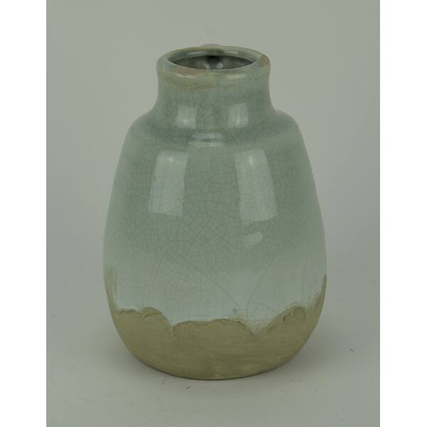 Shop Light Blue Crackle Glazed Earthenware Decorative Pitcher 8