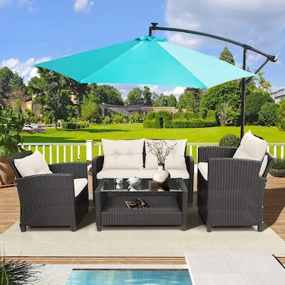 Outdoor 10 ft Blue Umbrellas Canopy With 1 cross stand,water-proof