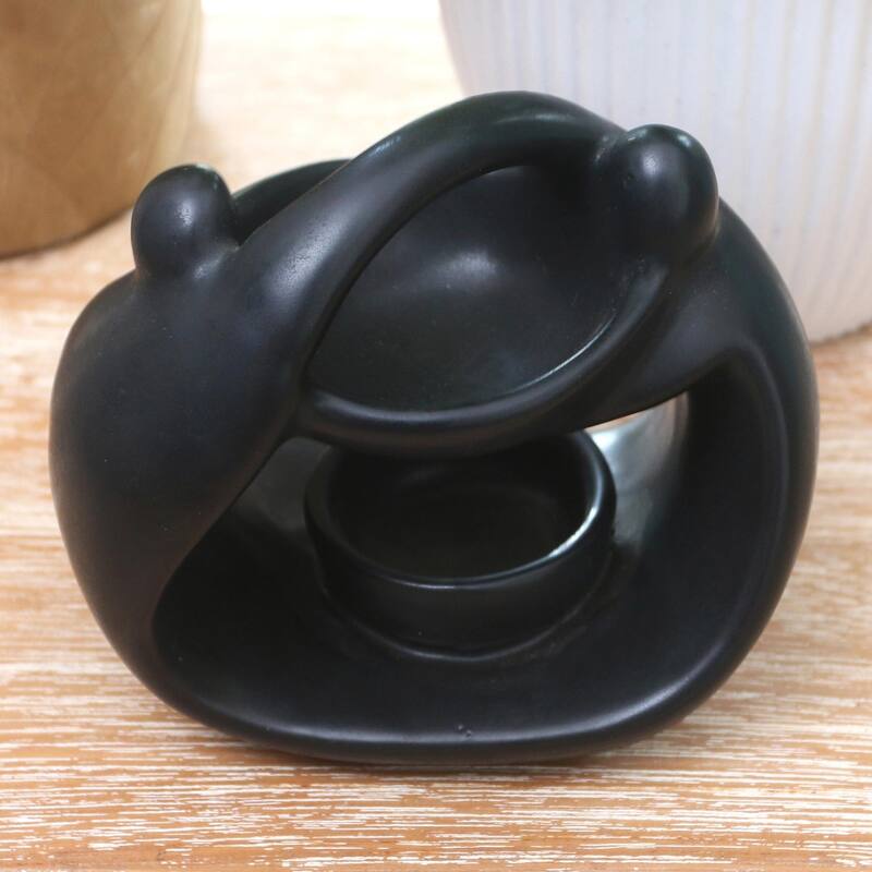 Novica Handmade Light In The Dark Ceramic Oil Warmer