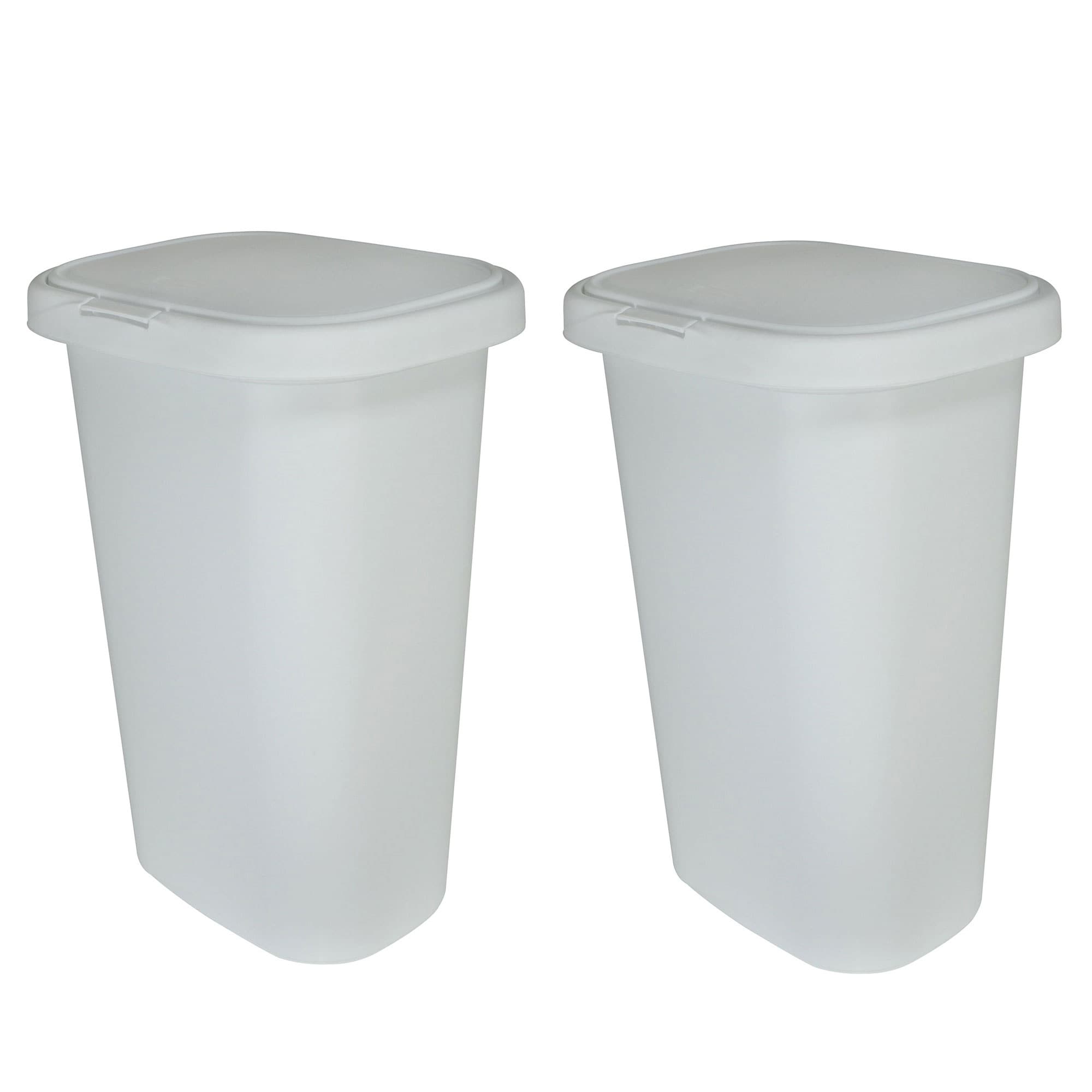 Rubbermaid 13 Gallon Rectangular Spring-Top Lid Trash Can (2 Pack) - Bed  Bath & Beyond - 35462938