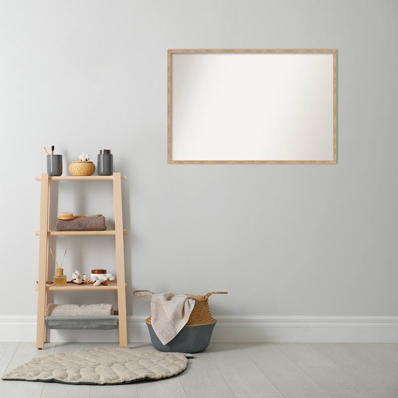Imprint Non-Beveled Wood Framed Bathroom Vanity Wall Mirror