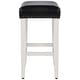 preview thumbnail 6 of 6, Jameson Upholstered Polyester Antique White 24 Inch Counter Stool (Set Of 2)
