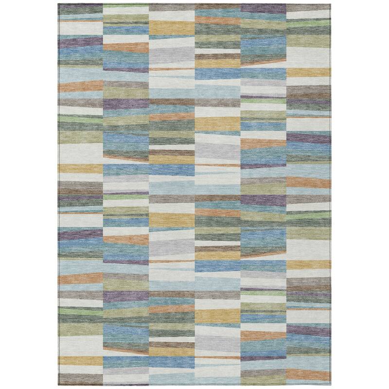 Machine Washable Indoor/ Outdoor Modern Antonito Chantille Rug