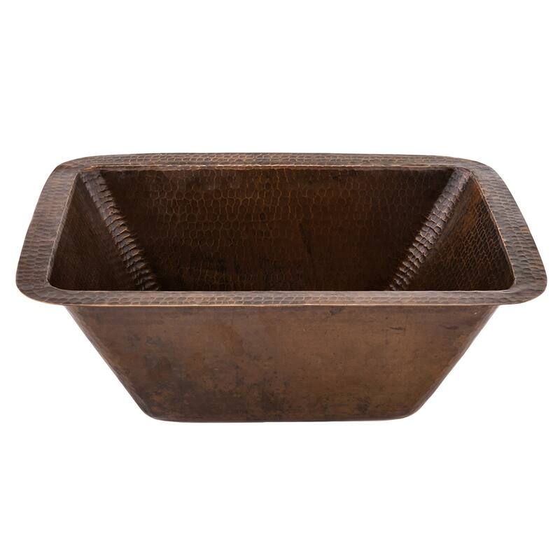 17-in Rectangle Copper Prep Sink w/ 3.5-in Drain Opening (BRECDB3)