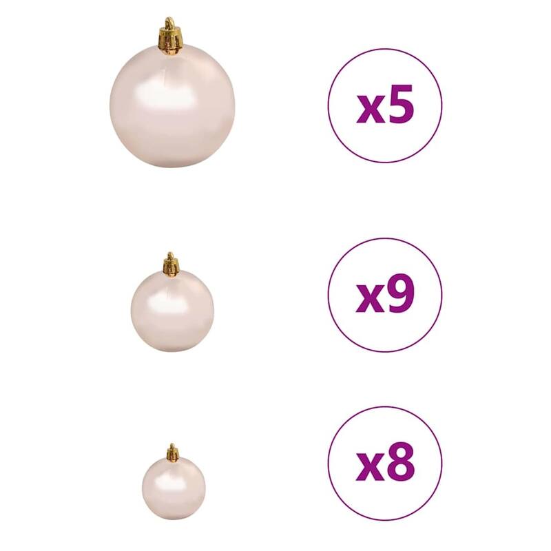 vidaXL Artificial Pre-lit Christmas Tree Pink in PVC - 59.06 in