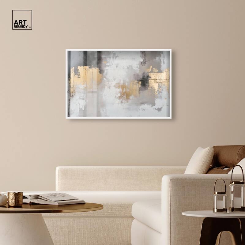 Gilded Gray I Shadowbox by Art Remedy