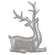 preview thumbnail 4 of 2, 10" Metallic Silver Sitting Reindeer Christmas Tabletop Decor