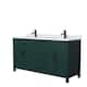 Option Green, Black Trim, White Cultured Marble Top