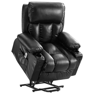 Leisure Chair Lounge Chair Accent Chair with Lumbar Heating and Dual Side Pocket Sofa Chair Recliner Chair