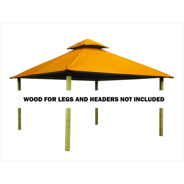 14 ft. sq. ACACIA Gazebo Roof Framing and Mounting Kit - 14X14 - Dandelion