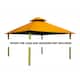 14 ft. sq. ACACIA Gazebo Roof Framing and Mounting Kit - 14X14 - Dandelion