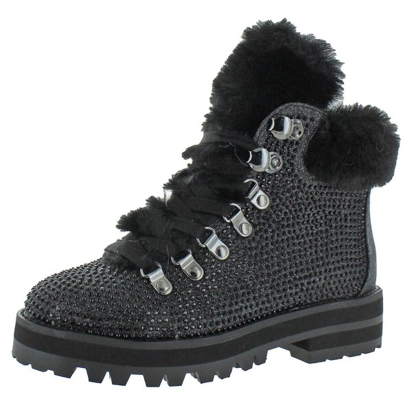 womens black hiker ankle boots