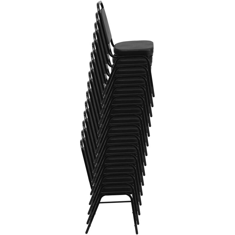 4 Pack Trapezoidal Back Stacking Banquet Chair - 20.25"D x 17.5"W x 36"H
