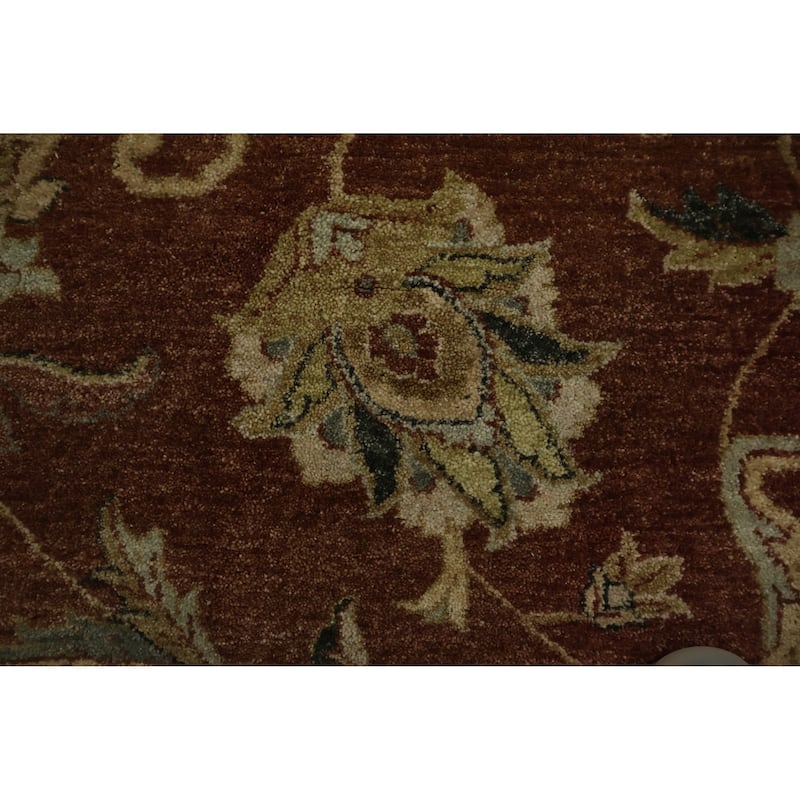 Hand Knotted Oriental 100% Wool Carpet Traditional All-Over Oranges & Rust Peshawar Area Rug - 14' 3'' X 10' 2''