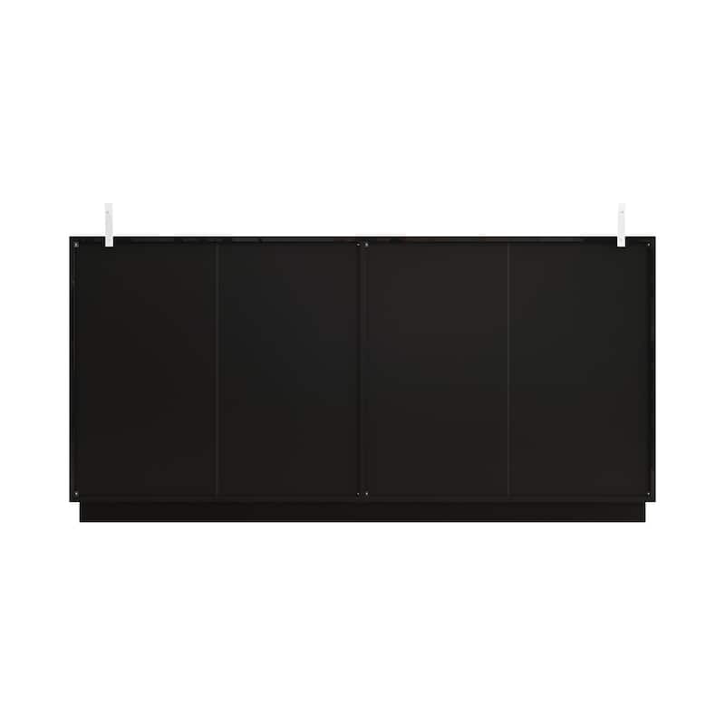 8 Drawer Double Dresser Dresser w/High Gloss Drawers Dual Chest Light