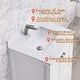 preview thumbnail 11 of 15, Prismatica 24 in. White Vanity with Countertop & Splash, Single Sink