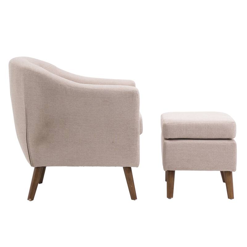 Carson Carrington Junsele Linen Upholstery Club Accent Chair