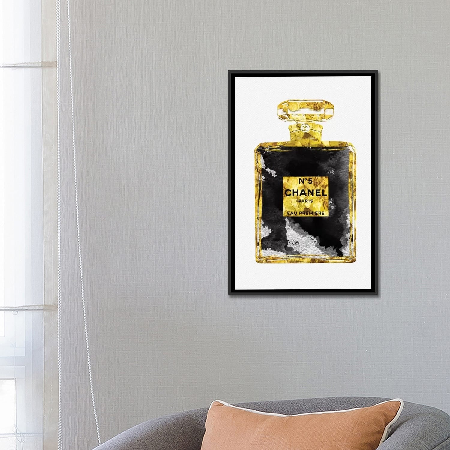 iCanvas Gold Black Copper Perfume Bottle Art I by Pomaikai Barron Framed  Canvas Print - Bed Bath & Beyond - 36655789