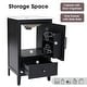 preview thumbnail 5 of 21, 20" Bathroom Vanity with Sink, Bathroom Cabinet with Two Doors, Door Shelf Storage and Adiustable Foot Pads, A Drawer