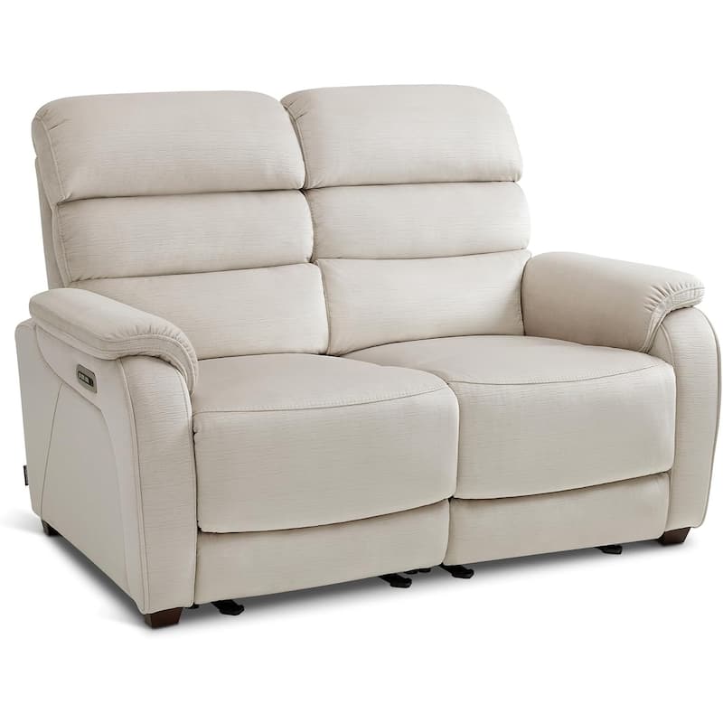 MCombo 61.6'' Wall Hugger Power Loveseat Recliner Sofa with Adjustable Headrest and USB A & C Charge Ports