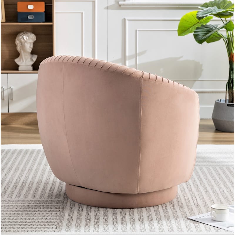 Small Milvo Velvet Swivel Barrel Chair