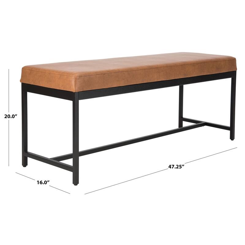 SAFAVIEH Parthenia Bench - 47.3" x 16" x 19.5" - 47Wx16Dx20H