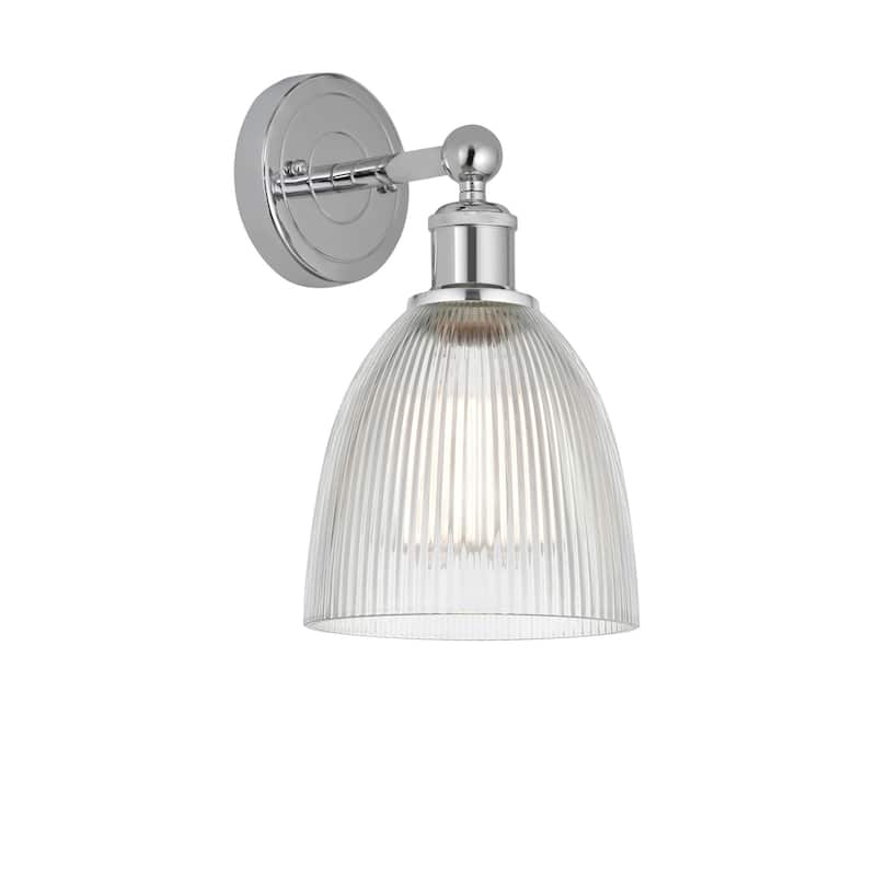 Innovations Lighting 616-1W-12-6 Castile Sconce Castile 12" Tall Wall - Polished Chrome / Clear